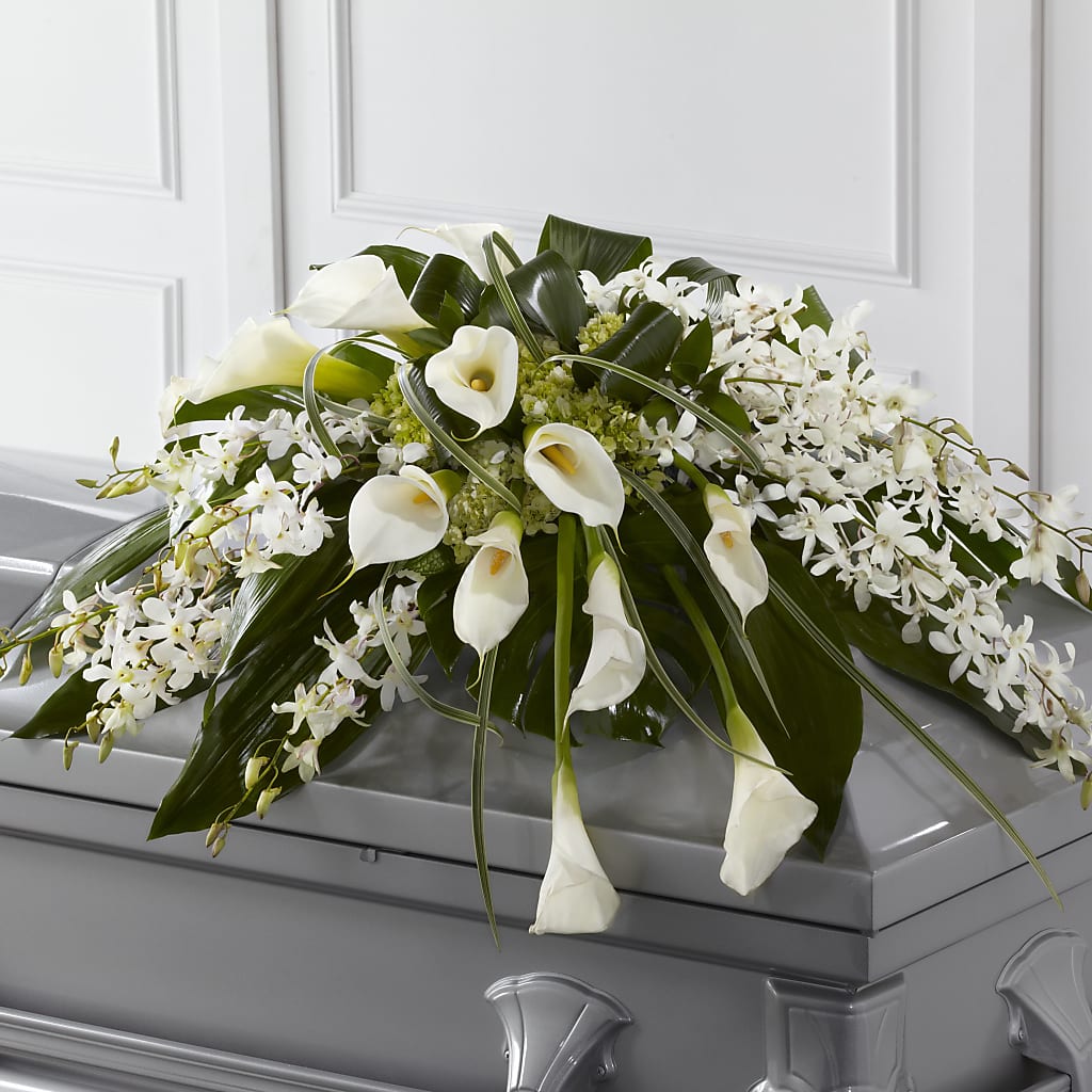 Angel Wings Casket Spray – Serenity Floral, Lake Geneva WI