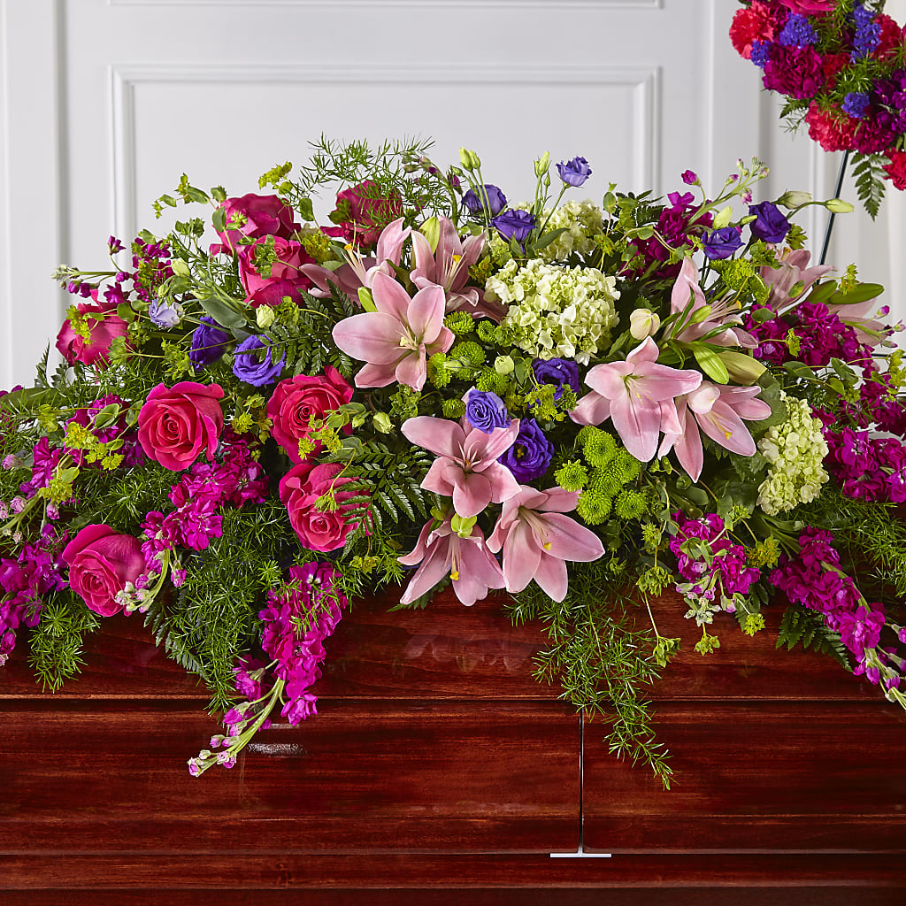 Radiant Tribute Casket Spray – Serenity Floral, Lake Geneva WI