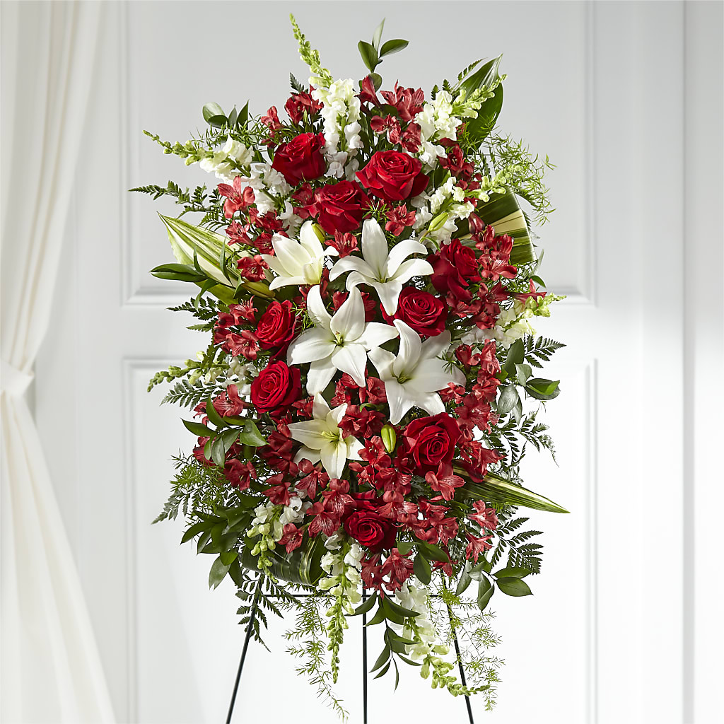 Everlasting Memory Standing Spray – Serenity Floral, Lake Geneva WI