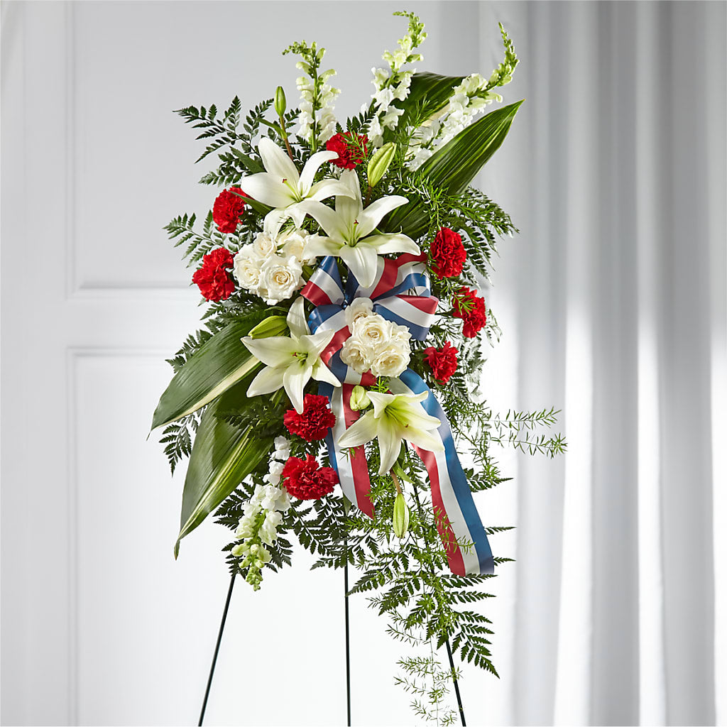 Stars of Life Standing Spray – Serenity Floral, Lake Geneva WI