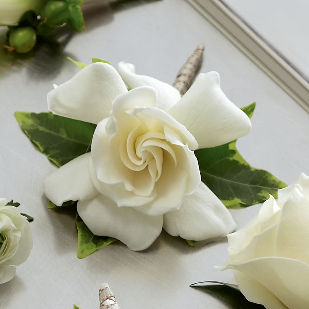 Gardenia Boutonniere – Serenity Floral, Lake Geneva WI