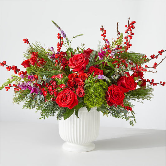 Big Red Bow Bouquet –  Serenity Floral, Lake Geneva WI