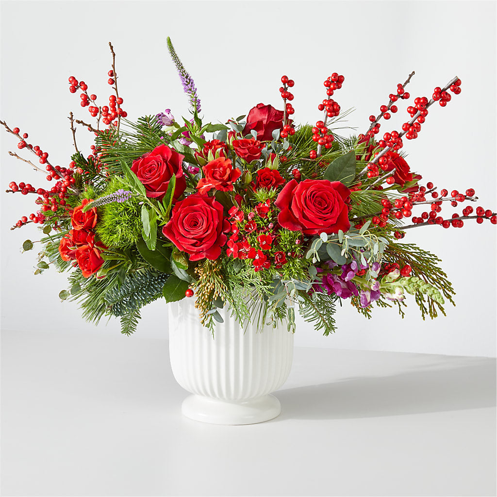 Big Red Bow Bouquet –  Serenity Floral, Lake Geneva WI
