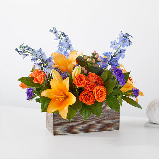 Radiant Citrus Box Bouquet –  Serenity Floral, Lake Geneva WI