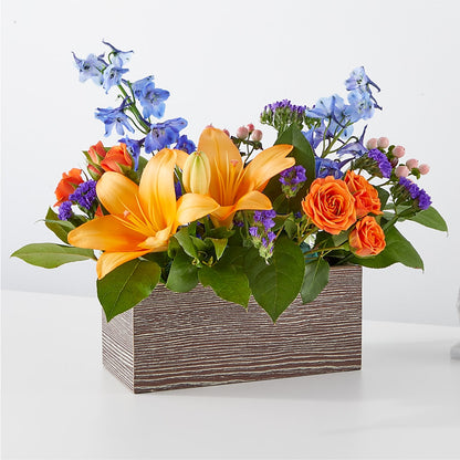 Radiant Citrus Box Bouquet –  Serenity Floral, Lake Geneva WI