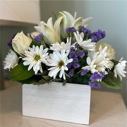 Beyond Blue Box Bouquet –  Serenity Floral, Lake Geneva WI