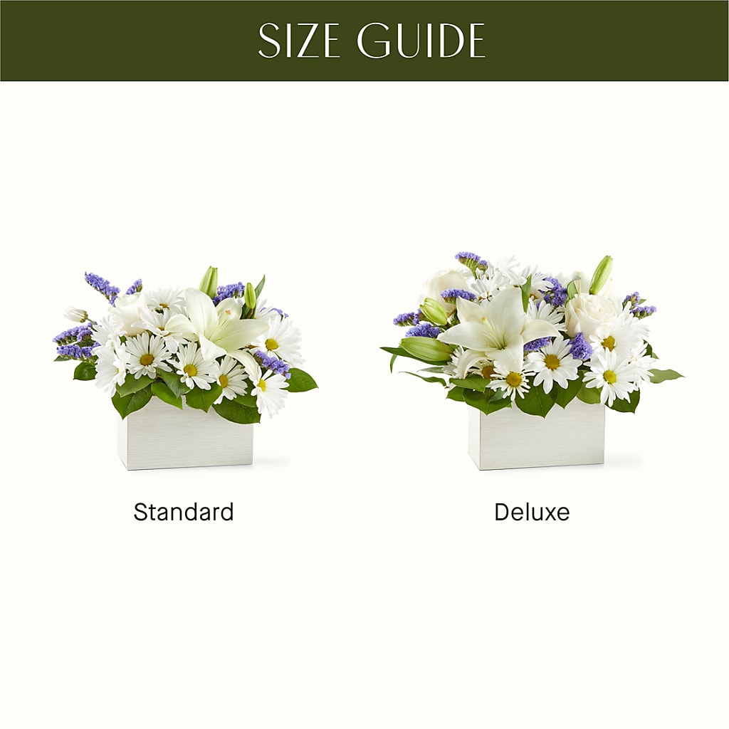 Beyond Blue Box Bouquet –  Serenity Floral, Lake Geneva WI