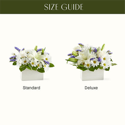 Beyond Blue Box Bouquet –  Serenity Floral, Lake Geneva WI