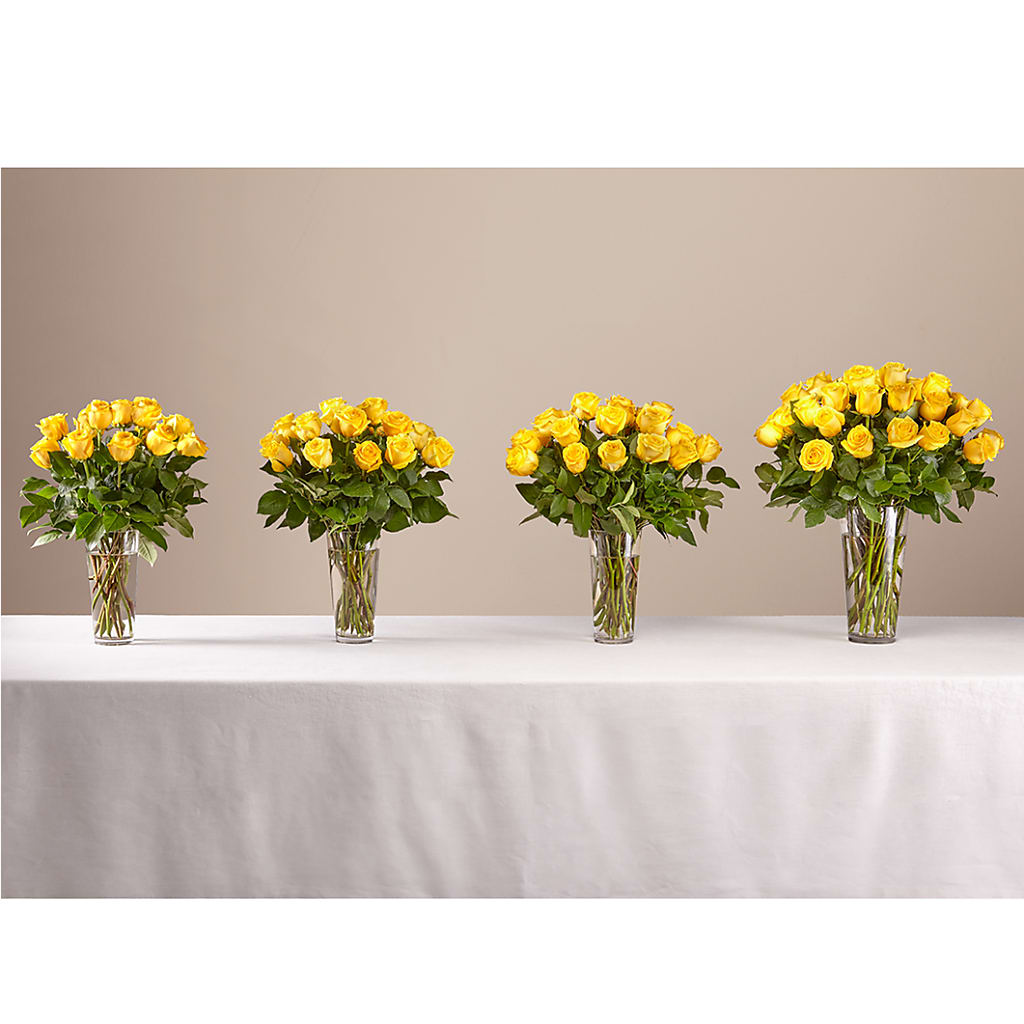 Long Stem Yellow Rose Bouquet –  Serenity Floral, Lake Geneva WI