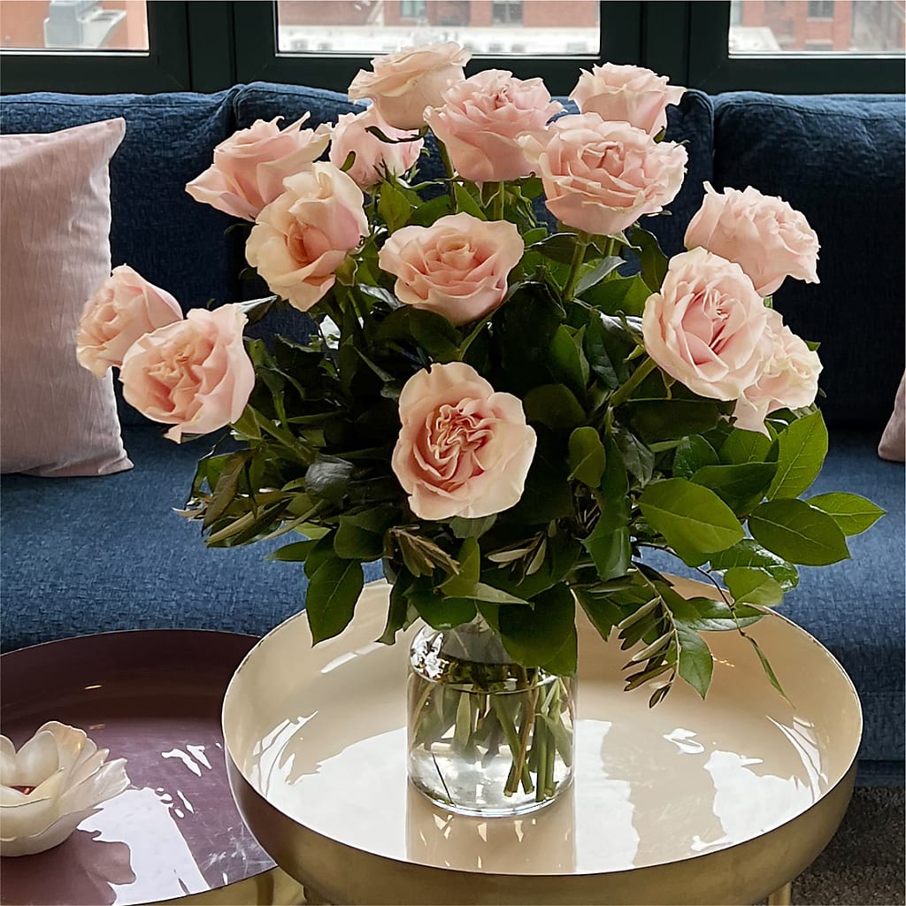 Long Stem Pink Rose Bouquet –  Serenity Floral, Lake Geneva WI