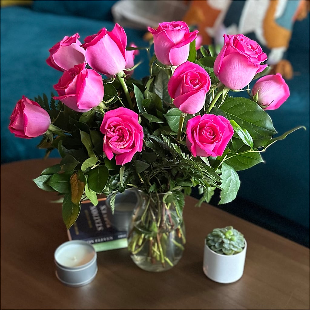 Long Stem Pink Rose Bouquet –  Serenity Floral, Lake Geneva WI