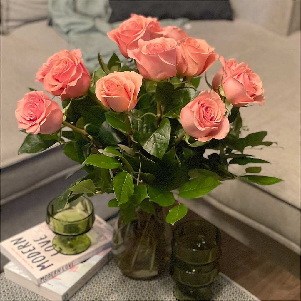 Long Stem Pink Rose Bouquet –  Serenity Floral, Lake Geneva WI