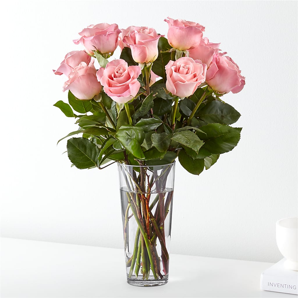Long Stem Pink Rose Bouquet –  Serenity Floral, Lake Geneva WI