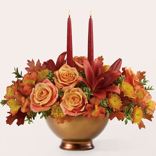 Harvest Table Centerpiece –  Serenity Floral, Lake Geneva WI