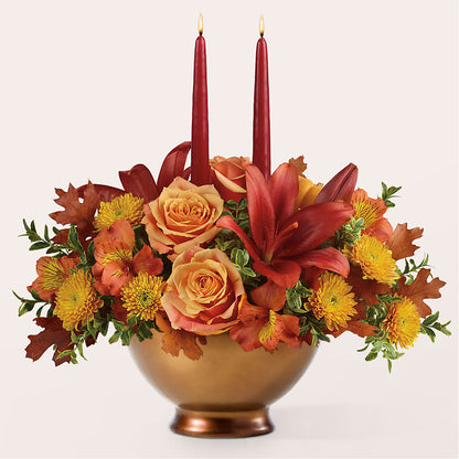 Harvest Table Centerpiece –  Serenity Floral, Lake Geneva WI