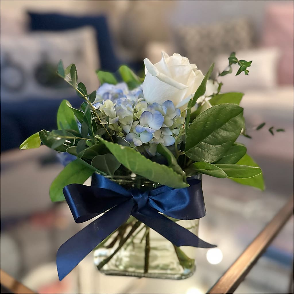 Sky Blue Delight Bouquet –  Serenity Floral, Lake Geneva WI