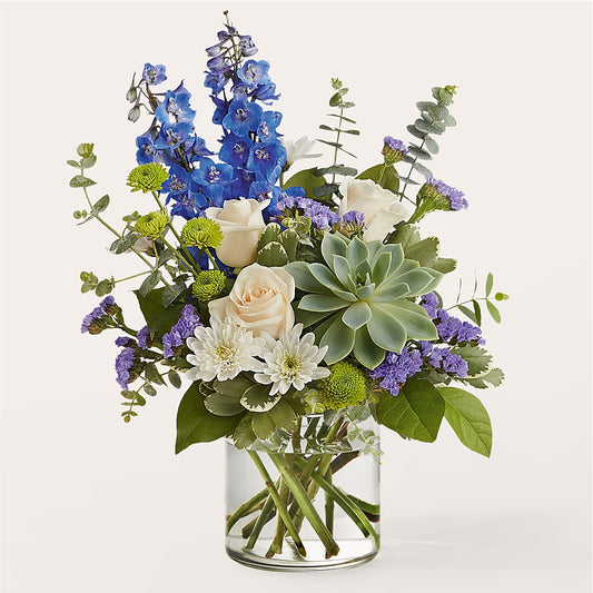 Cerulean Waves Bouquet –  Serenity Floral, Lake Geneva WI