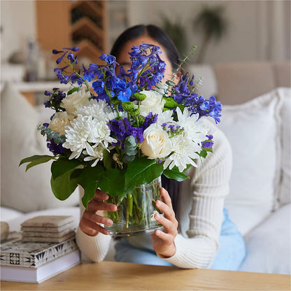 Cerulean Waves Bouquet –  Serenity Floral, Lake Geneva WI