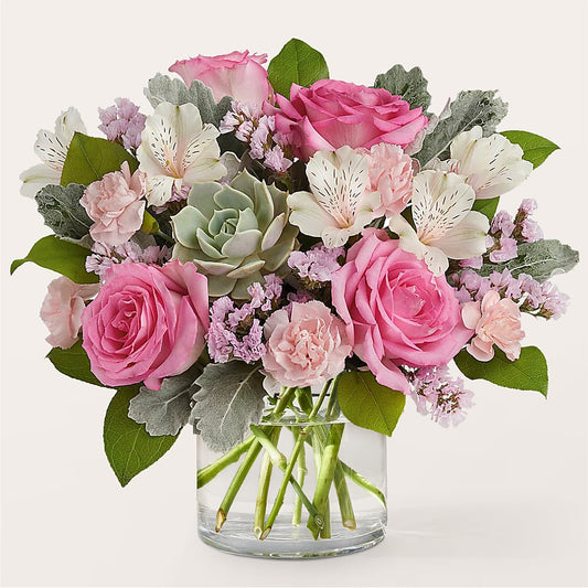 Dusty Rose Bouquet –  Serenity Floral, Lake Geneva WI