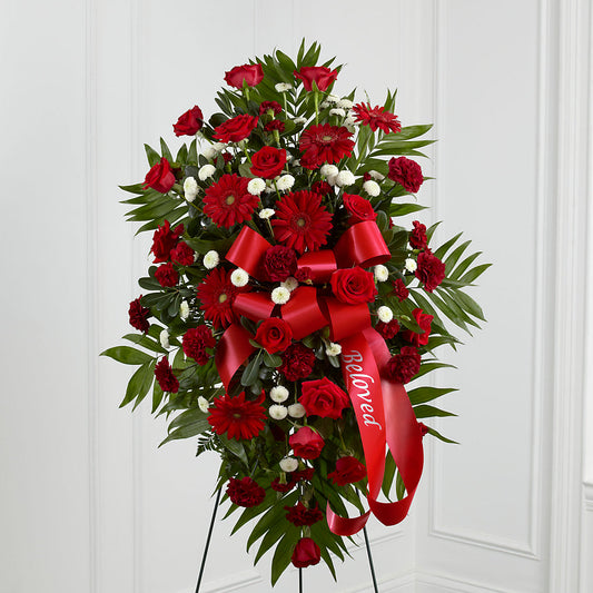 Treasured Memories Standing Spray –  Serenity Floral, Lake Geneva WI