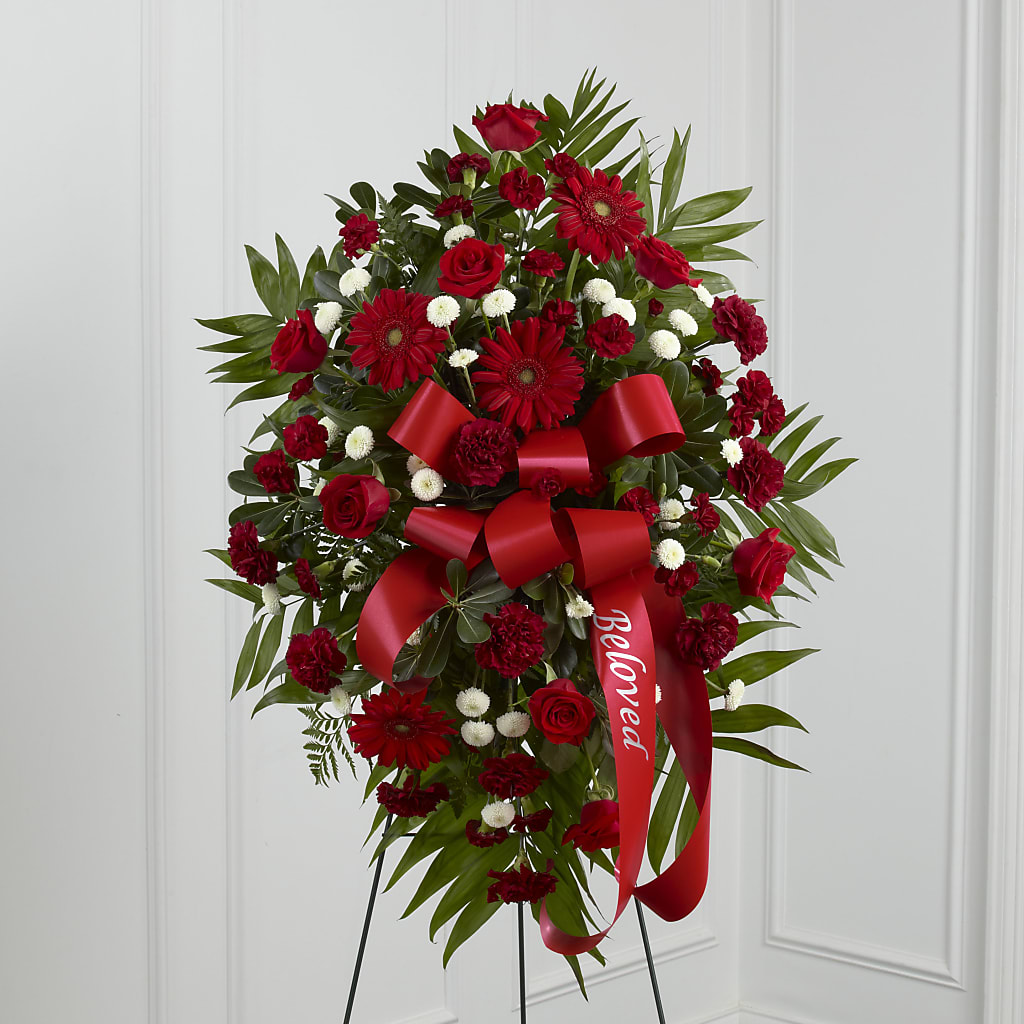 Treasured Memories Standing Spray –  Serenity Floral, Lake Geneva WI