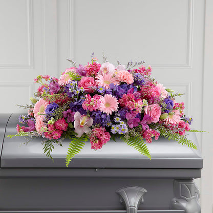 Glorious Garden Casket Spray –  Serenity Floral, Lake Geneva WI