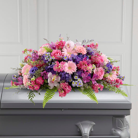 Glorious Garden Casket Spray –  Serenity Floral, Lake Geneva WI