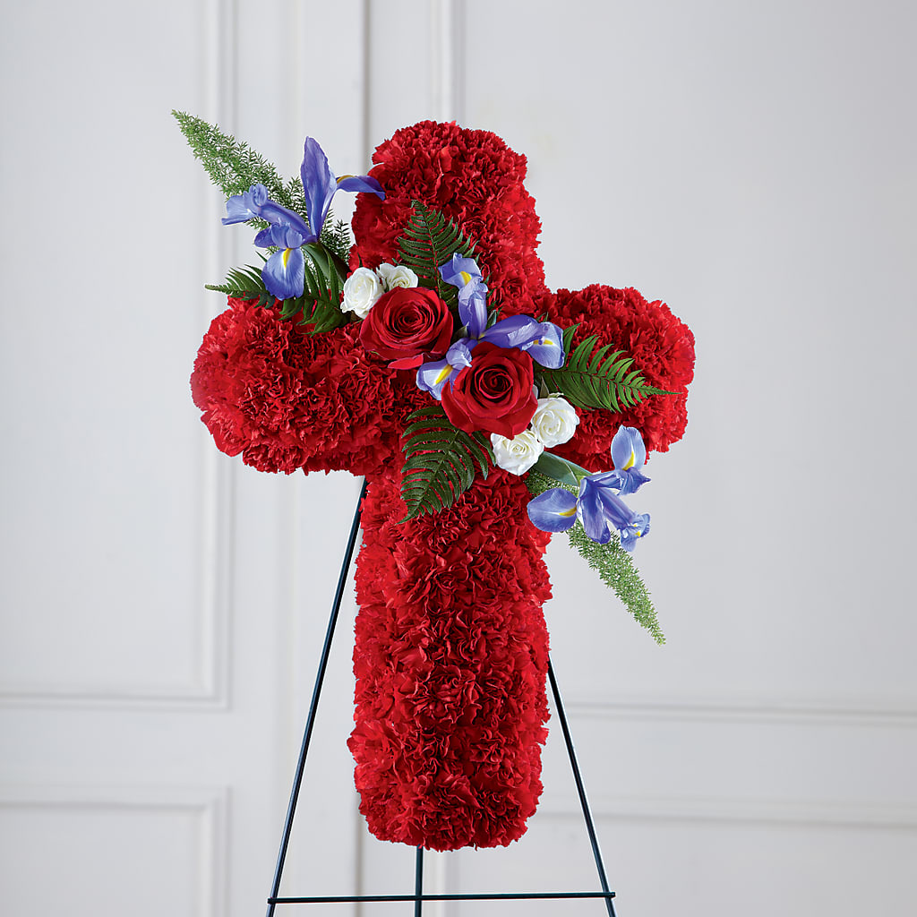 Faithful Hero Floral Cross –  Serenity Floral, Lake Geneva WI