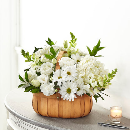 Pure Ivory Basket –  Serenity Floral, Lake Geneva WI