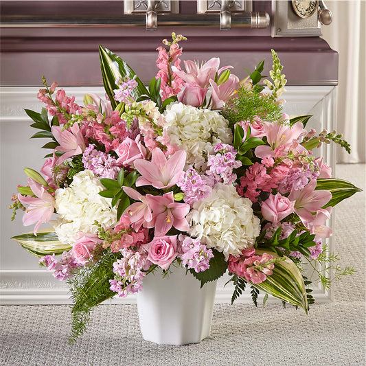 Simply Serene Floor Basket –  Serenity Floral, Lake Geneva WI