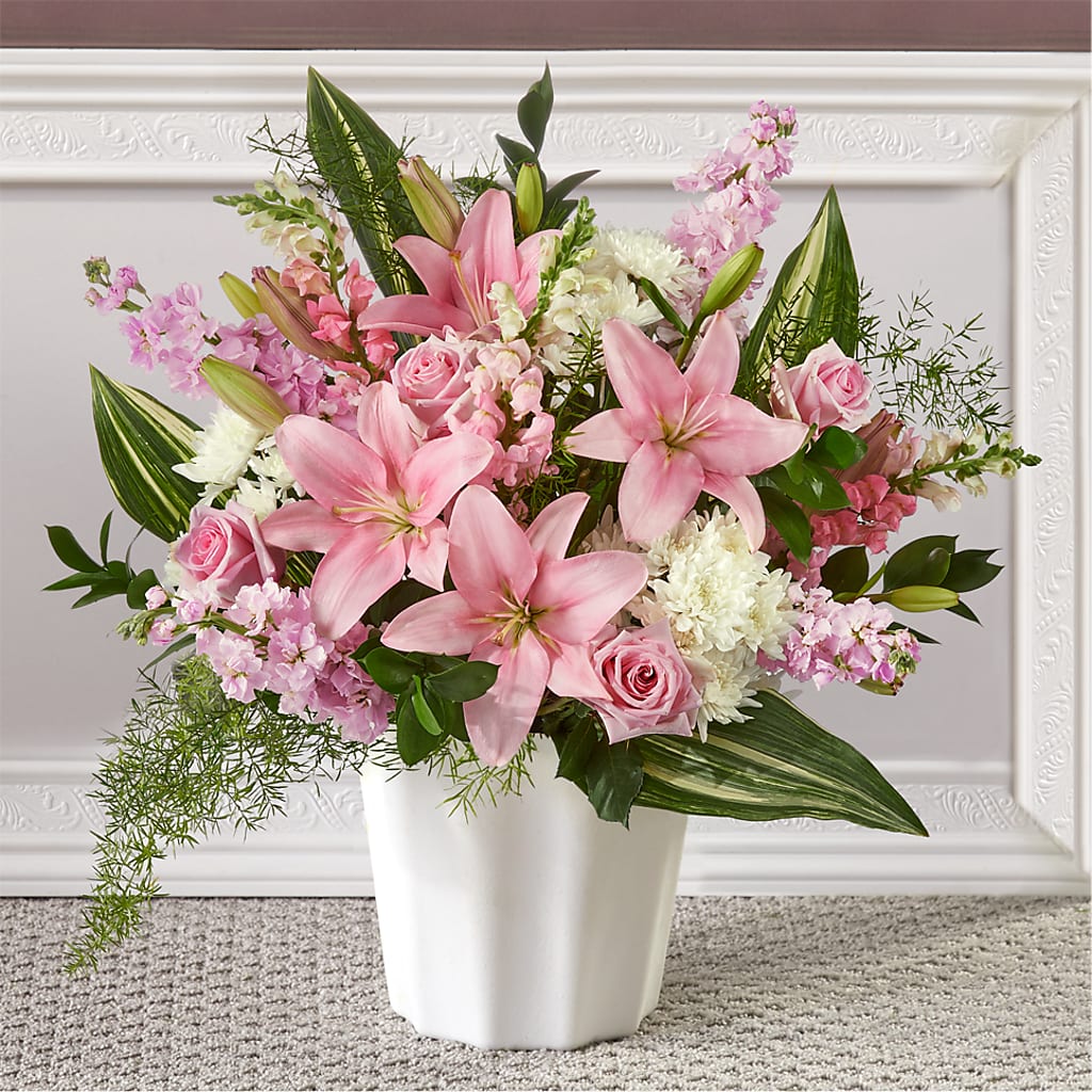 Simply Serene Floor Basket –  Serenity Floral, Lake Geneva WI