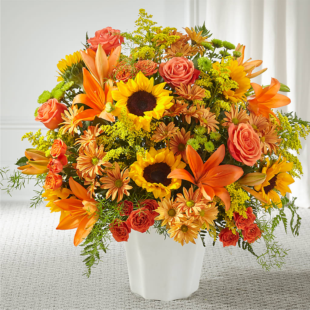 Harvest Thoughts Floor Basket –  Serenity Floral, Lake Geneva WI