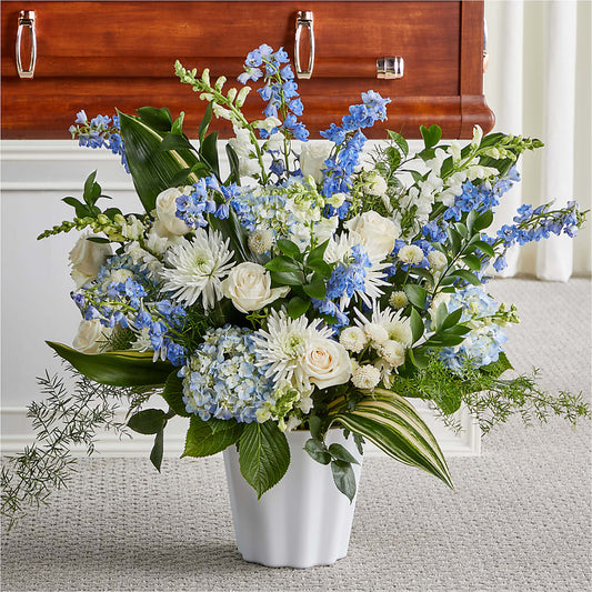 Everlasting Memories Floor Basket –  Serenity Floral, Lake Geneva WI