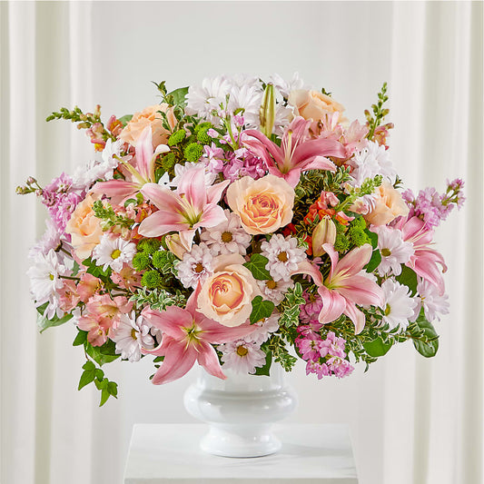 Heartfelt Gesture Urn Arrangement –  Serenity Floral, Lake Geneva WI
