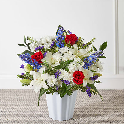 Consoled Floor Basket –  Serenity Floral, Lake Geneva WI
