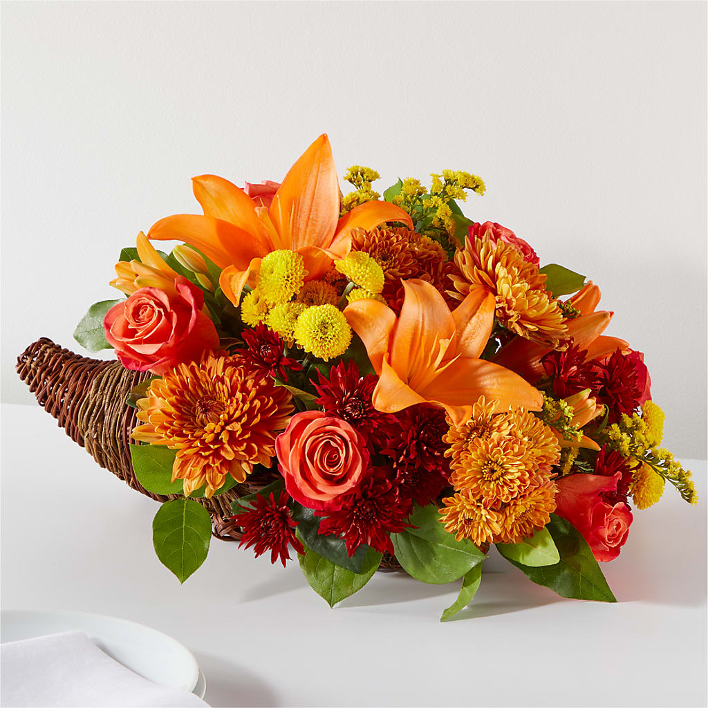 Bouquet of Blessings Cornucopia –  Serenity Floral, Lake Geneva WI