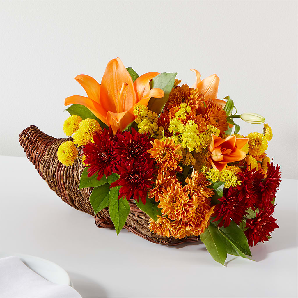 Bouquet of Blessings Cornucopia –  Serenity Floral, Lake Geneva WI