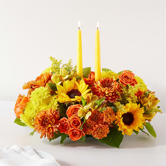 Autumn Harmony Centerpiece –  Serenity Floral, Lake Geneva WI