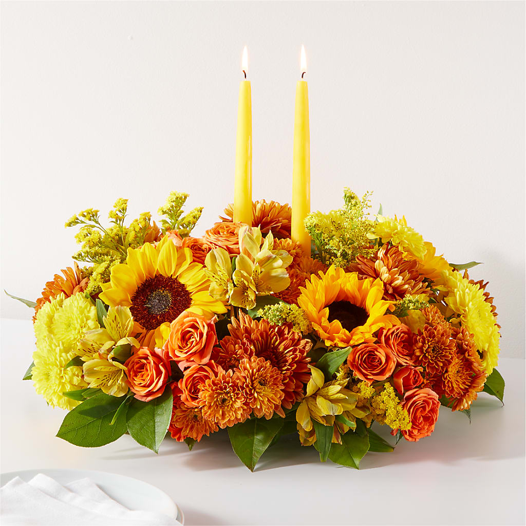 Autumn Harmony Centerpiece –  Serenity Floral, Lake Geneva WI
