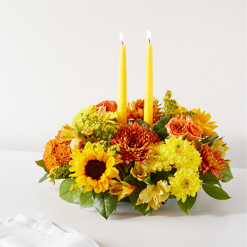 Autumn Harmony Centerpiece –  Serenity Floral, Lake Geneva WI