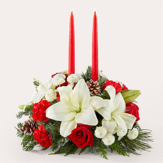 Seasonal Festivities Centerpiece –  Serenity Floral, Lake Geneva WI