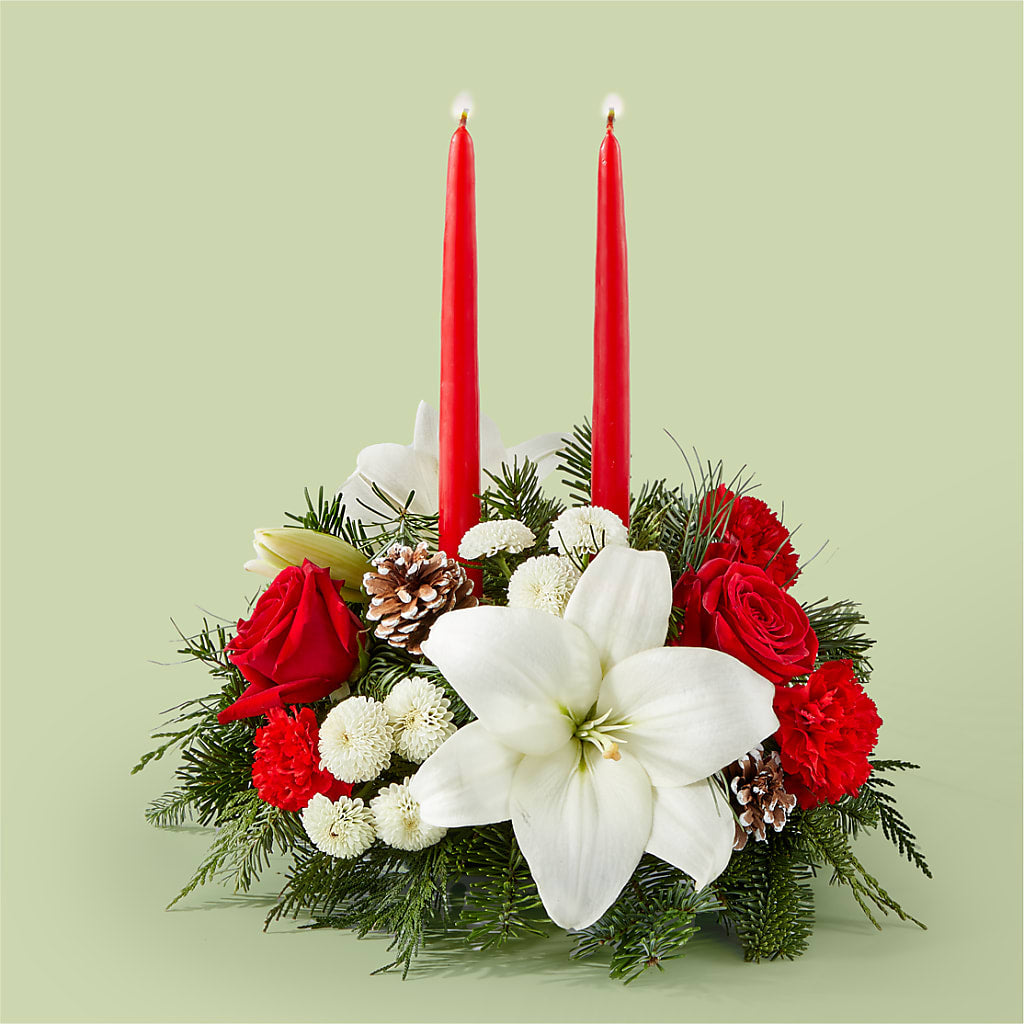Seasonal Festivities Centerpiece –  Serenity Floral, Lake Geneva WI