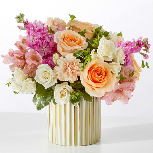 Paradise Bouquet with Ivory Vase –  Serenity Floral, Lake Geneva WI