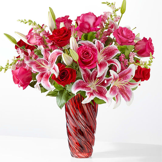 Always You Bouquet with Luxe Swirl Vase –  Serenity Floral, Lake Geneva WI