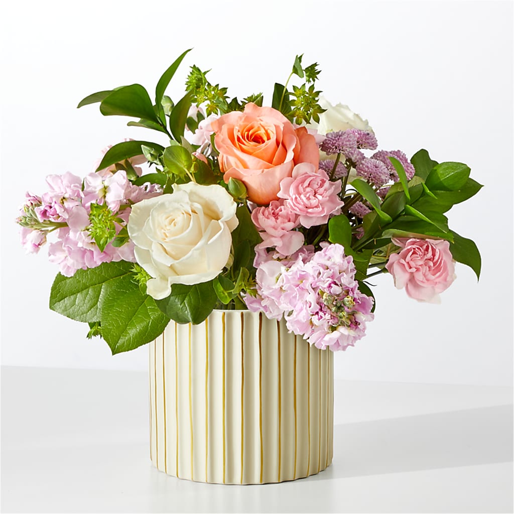 French Market Bouquet with Ivory Vase –  Serenity Floral, Lake Geneva WI