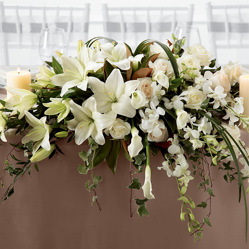 White Linen Arrangement –  Serenity Floral, Lake Geneva WI