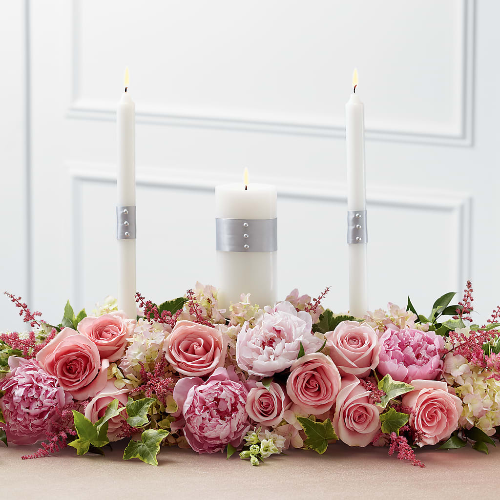 Worldwide Romance Unity Candle Arrangement –  Serenity Floral, Lake Geneva WI