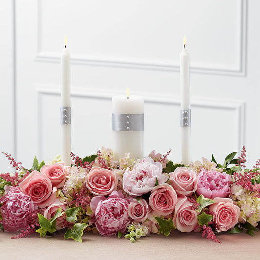 Worldwide Romance Unity Candle Arrangement –  Serenity Floral, Lake Geneva WI