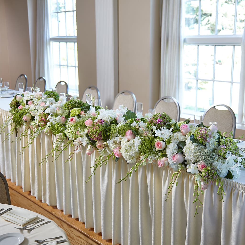 State of Joy Head Table Arrangement –  Serenity Floral, Lake Geneva WI