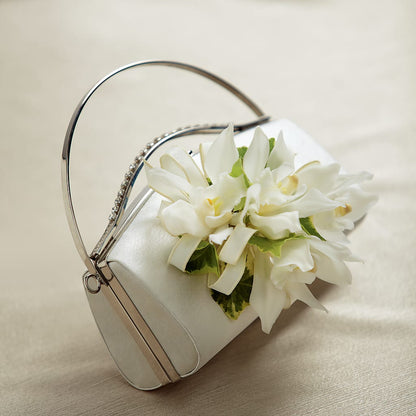 White Purse Decor –  Serenity Floral, Lake Geneva WI